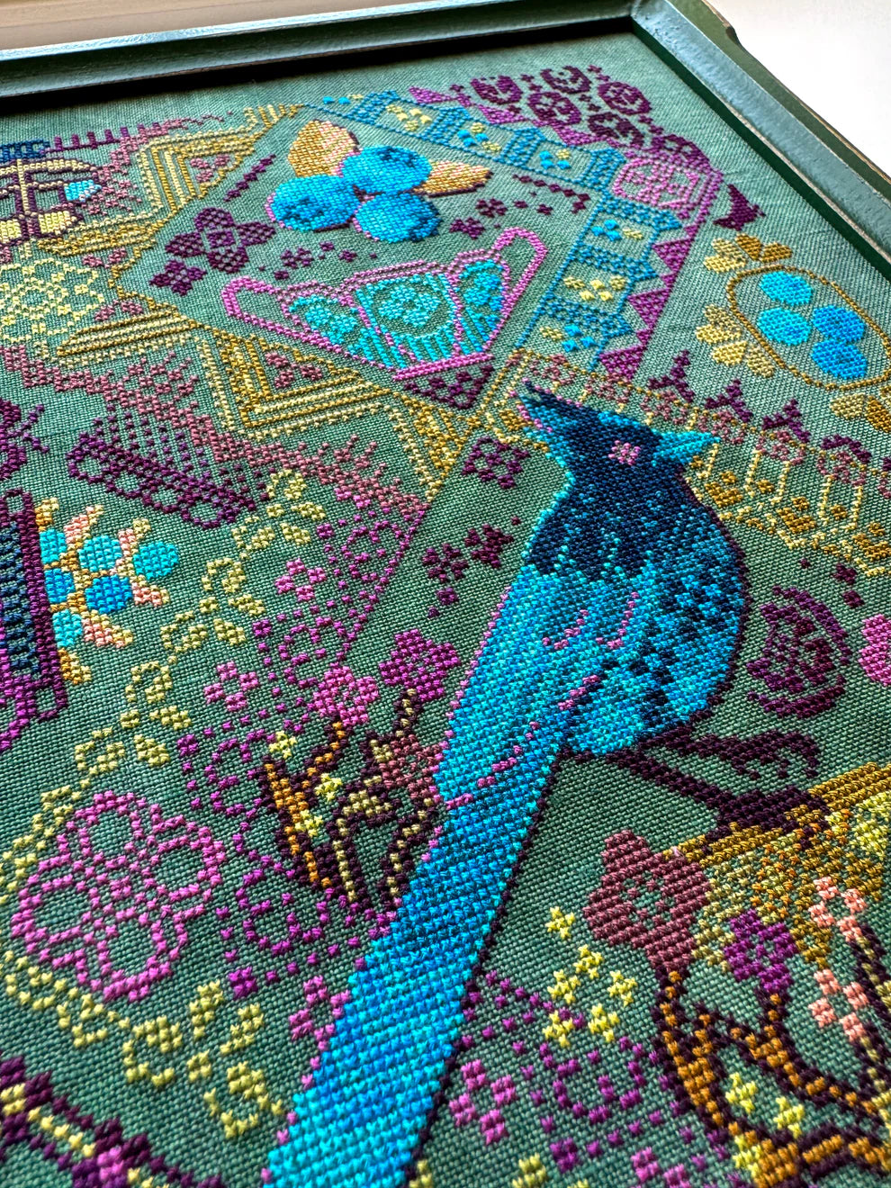 Jed X Stitch BLUEBERRY JAY Cross Stitch Pattern