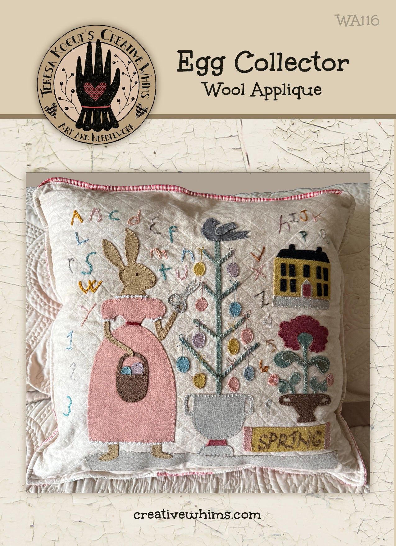 PREORDER Teresa Kogut EGG COLLECTOR Wool Applique Pattern Nashville Market