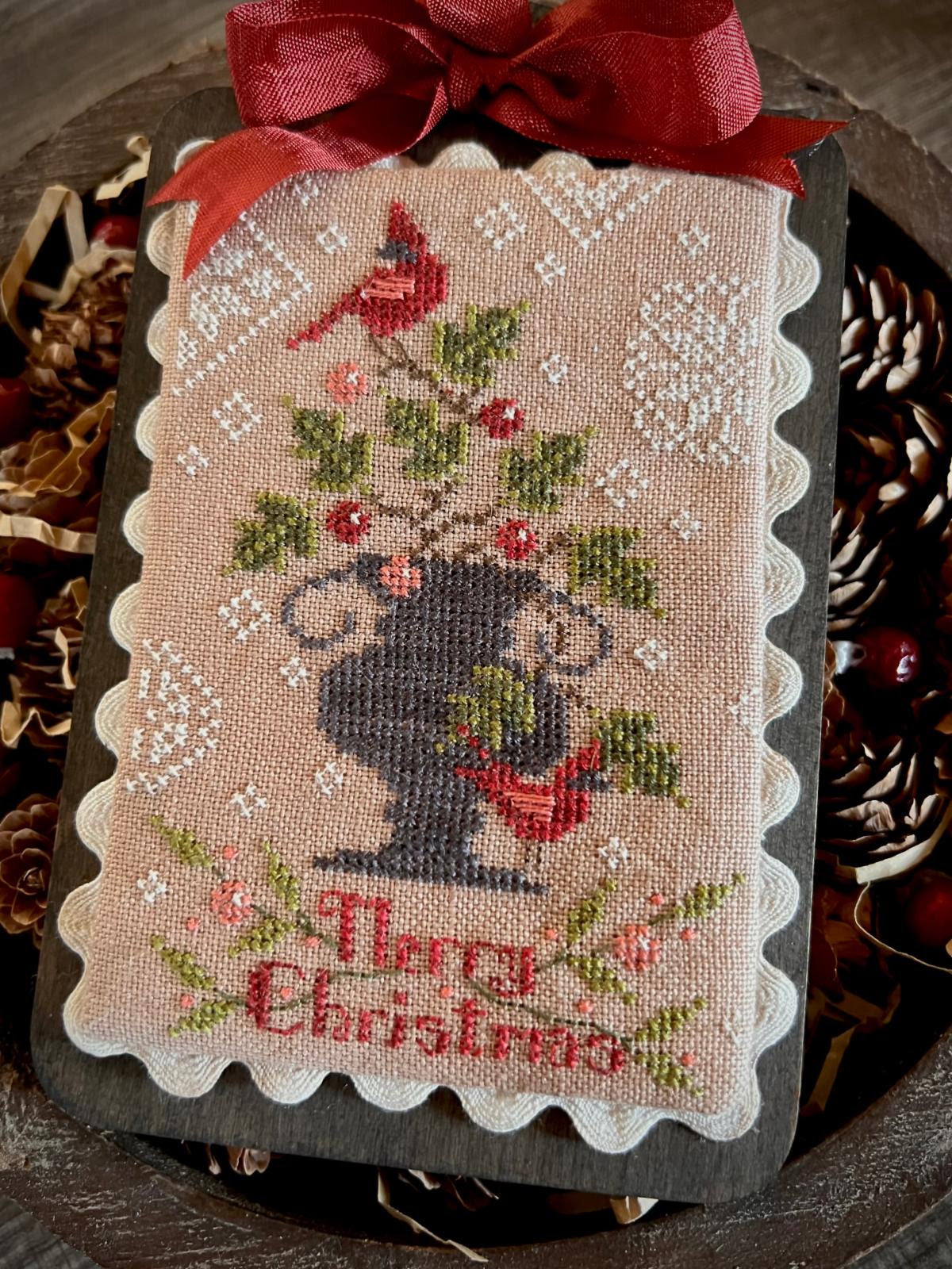 PREORDER Feathers and Frost Cross Stitch Pattern by Annie Beez Folk Art