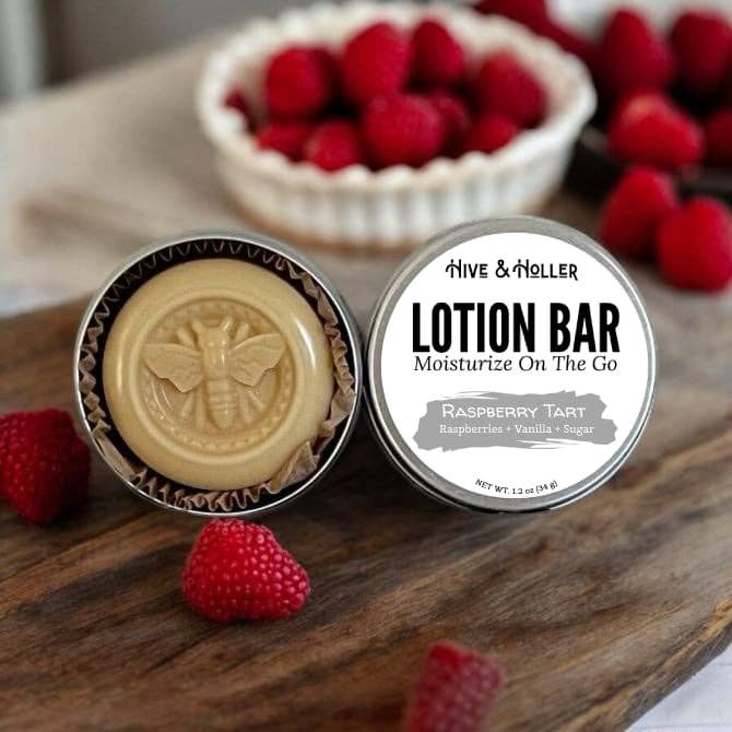 Raspberry Tart Solid Lotion Bar for dry crafty hands