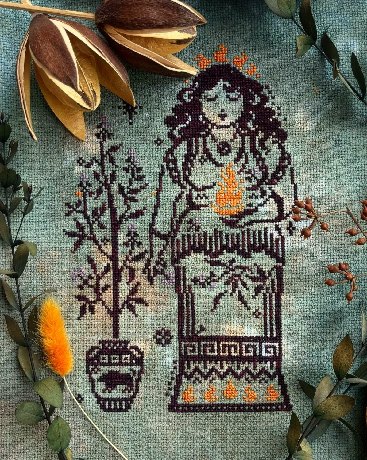 PREORDER Quaternion Creations HESTIA Cross Stitch Pattern