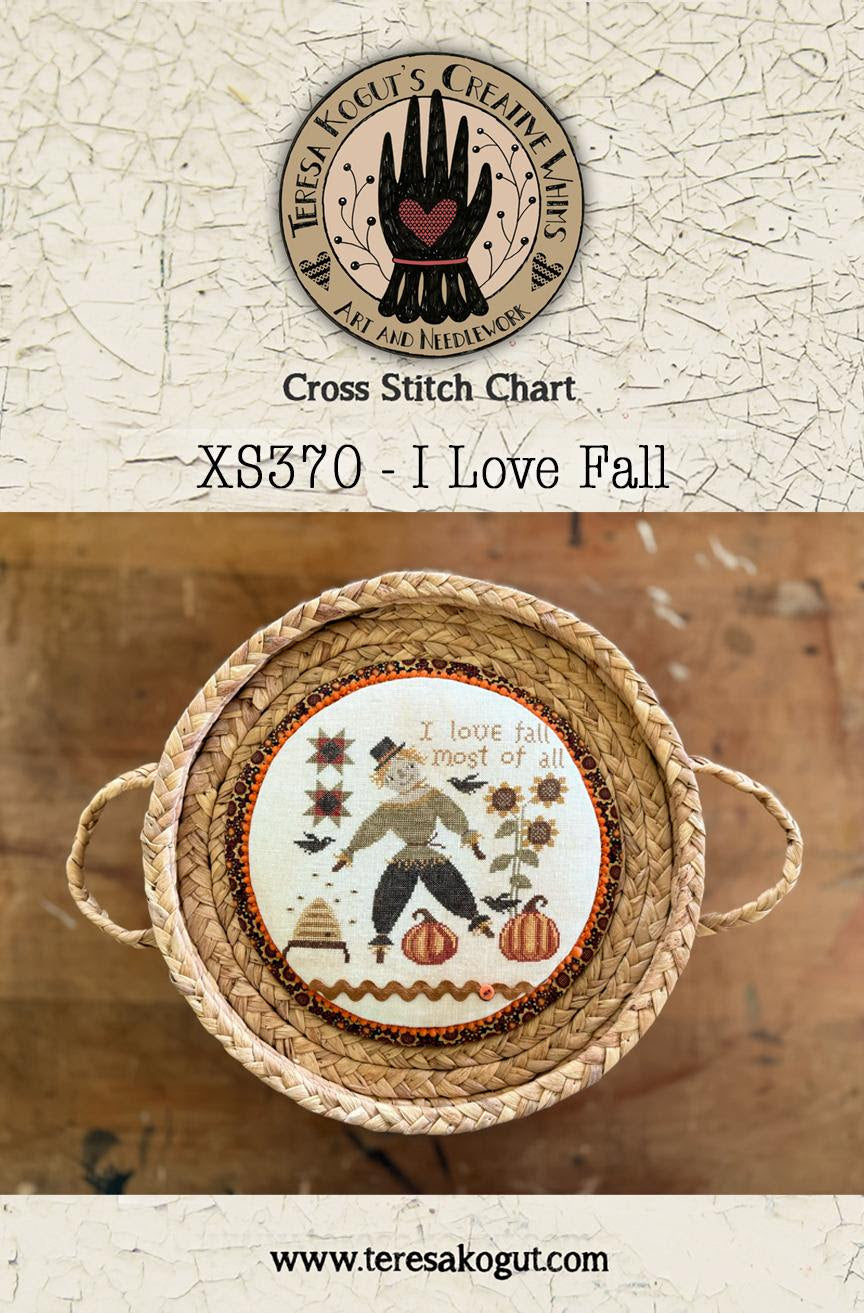 PREORDER Teresa Kogut I LOVE FALL Cross Stitch Pattern