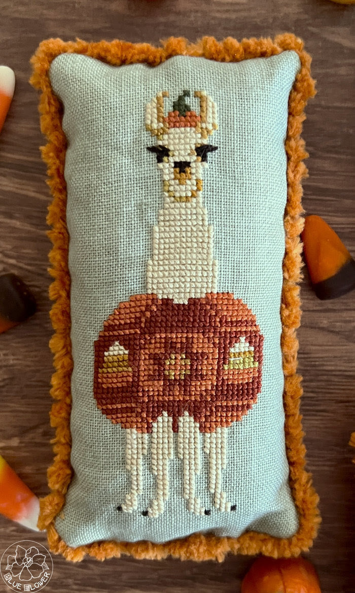 PREORDER Blue Flower CANDY CORN CREW Cross Stitch Pattern