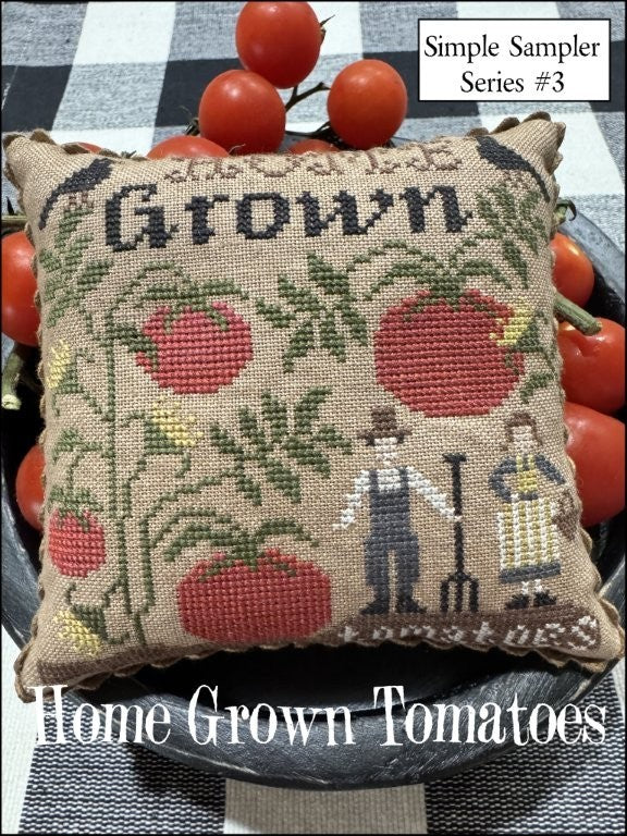 The Scarlett House HOME GROWN TOMATOES Cross Stitch Pattern