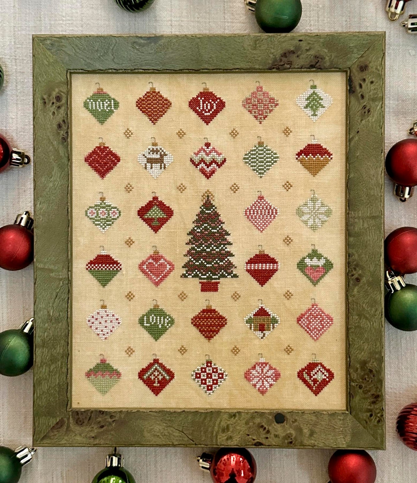 PREORDER Kathy Barrick TRIMMING THE TREE Cross Stitch Pattern