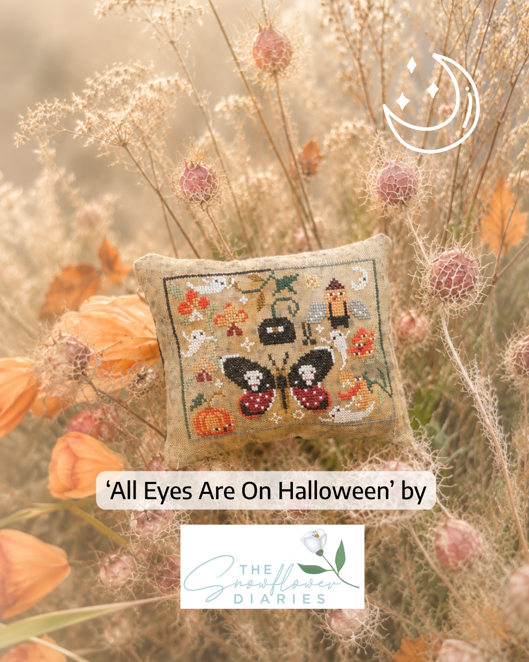 PREORDER Snowflower Diaries ALL EYES ARE ON HALLOWEEN Cross Stitch Pattern