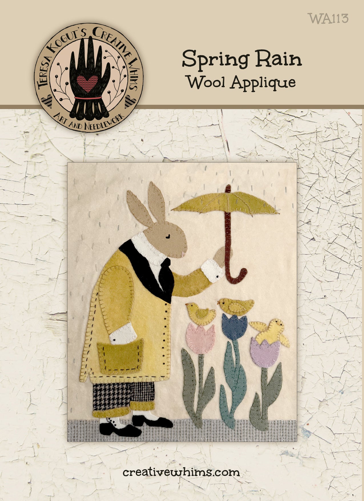 PREORDER Teresa Kogut WOOL SPRING RAIN Wool Applique Pattern Nashville Market