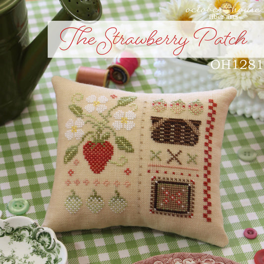 The Strawberry Patch October House Fiber Arts Cross Stitch Pattern Nashville Market