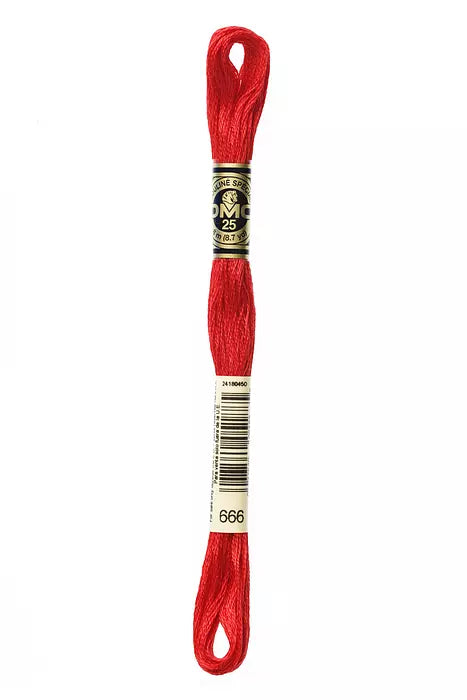 666 DMC Six Strand Cotton Embroidery Floss