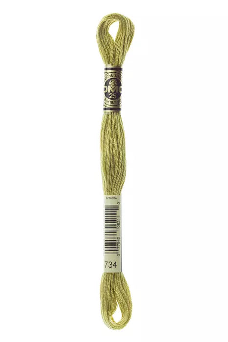 734 DMC Six Strand Cotton Embroidery Floss