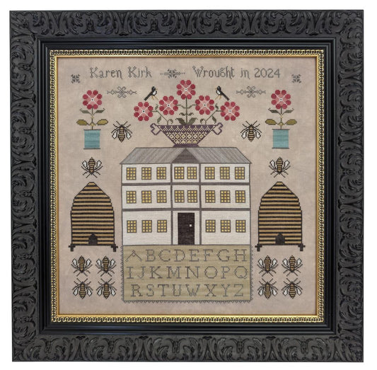 SALE Where There are Bees There are Flowers Fox and Rabbit Cross Stitch Pattern