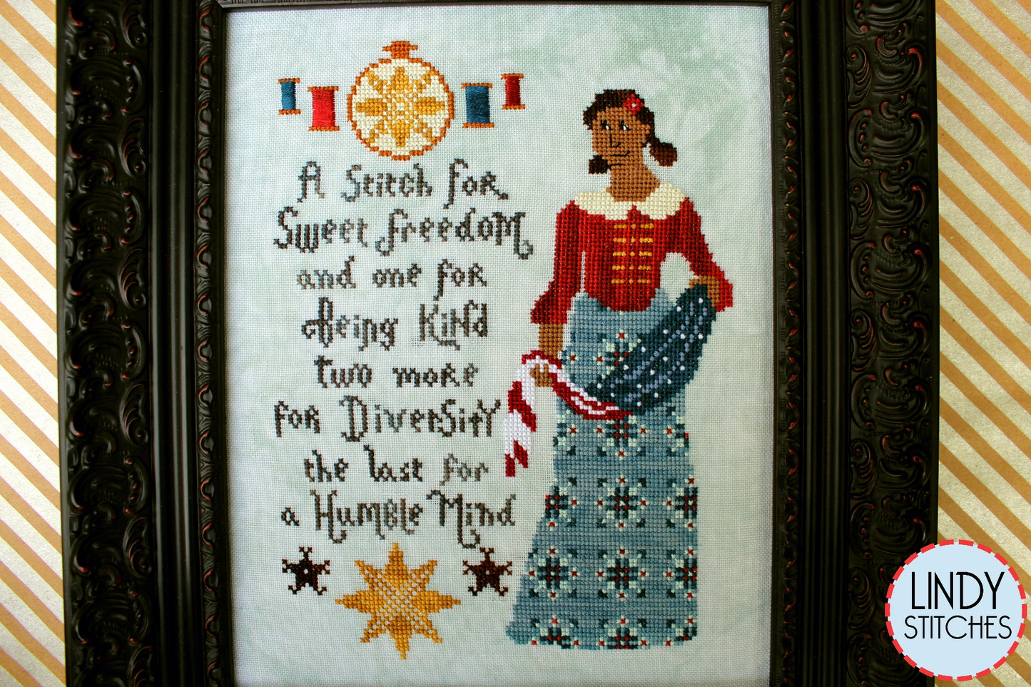 A Stitch For Sweet Freedom Cross Stitch Pattern by Lindy Stitches