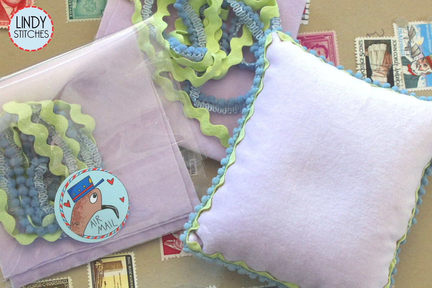 Lilacs Hand Dyed 100% Cotton Velveteen by Lady Dot Creates