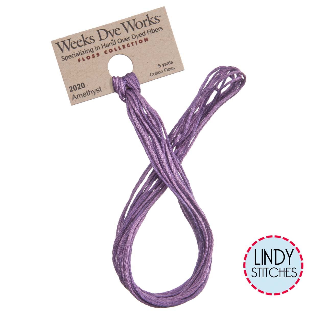 Amethyst Weeks Dye Works Floss Hand Dyed Cotton Skein 2020