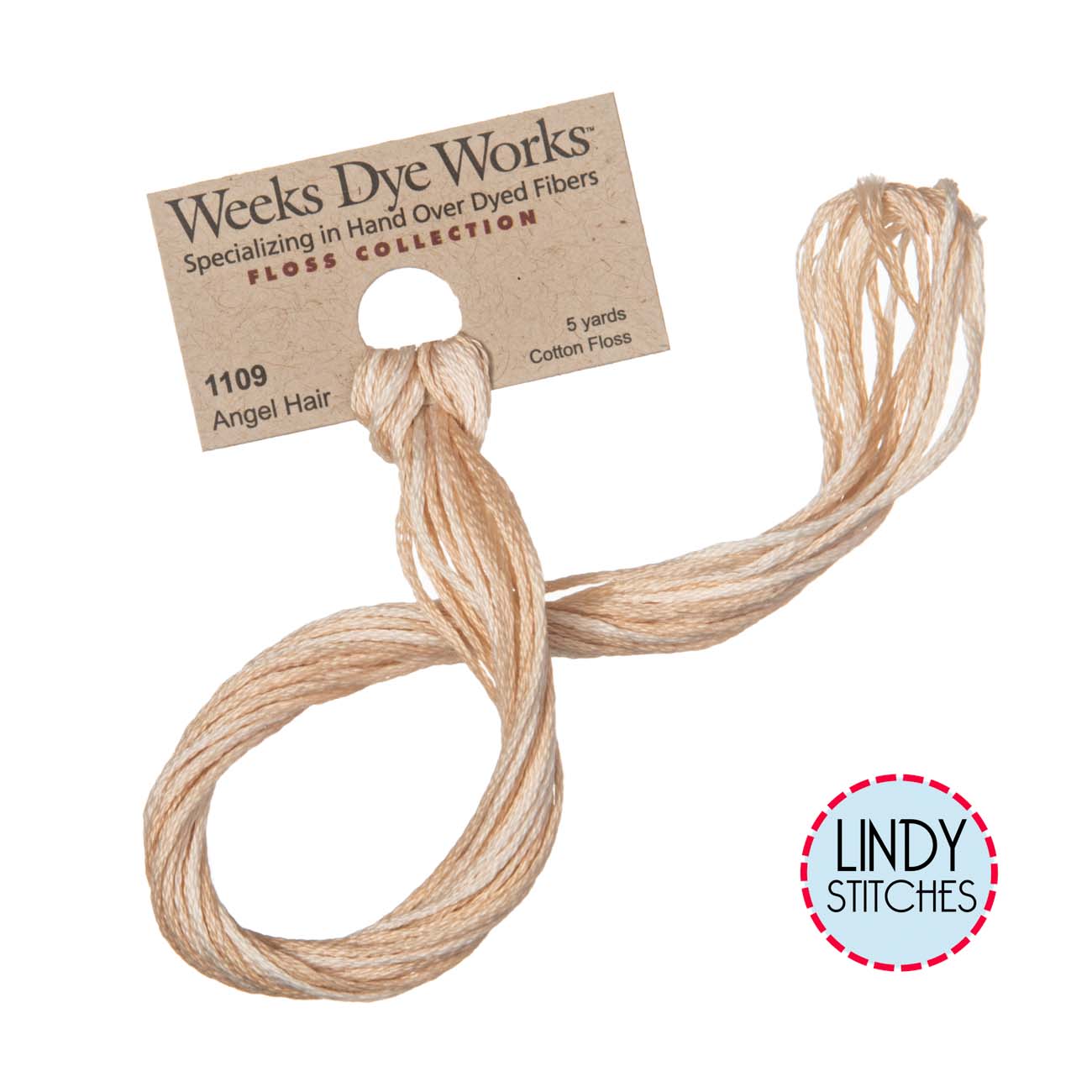 Angel Hair Weeks Dye Works Floss Hand Dyed Cotton Skein 1109