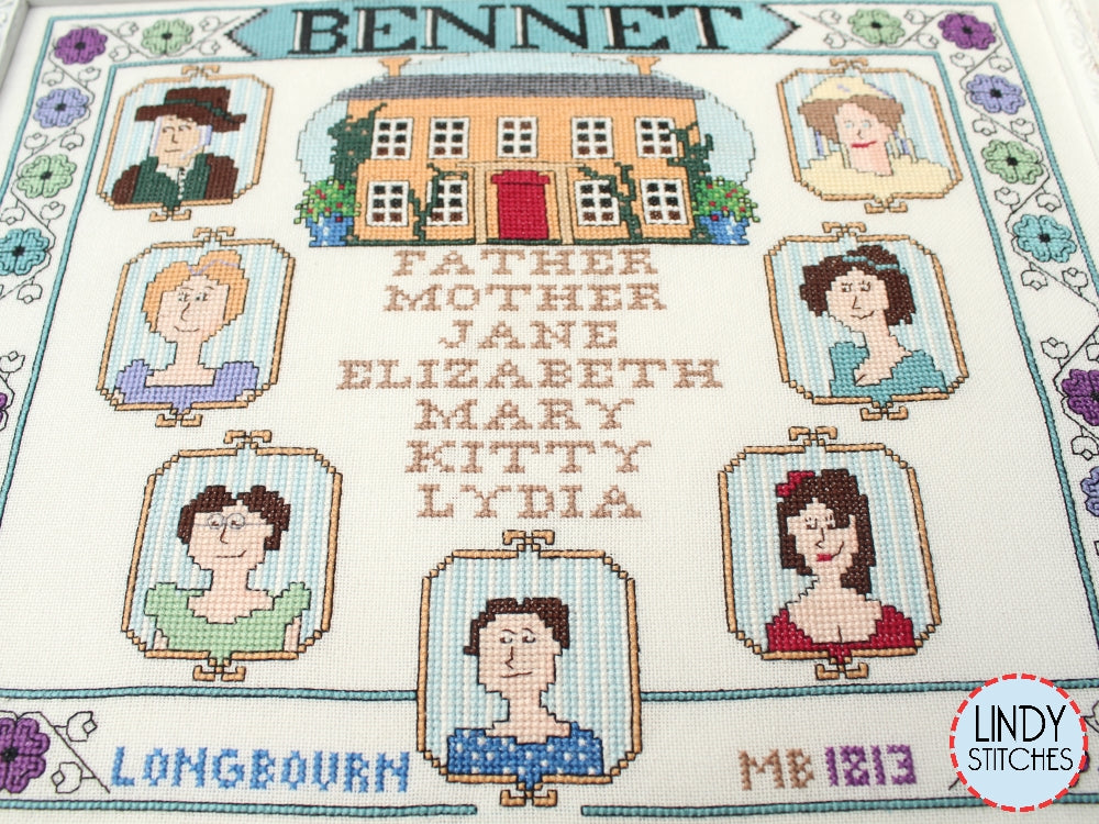 PDF Bennet Family Sampler Lindy Stitches Jane Austen Cross Stitch Pattern