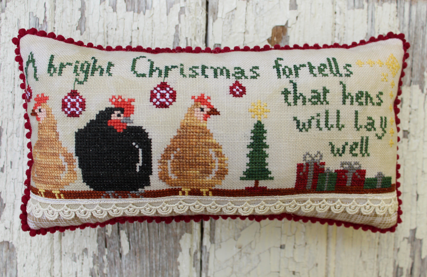 Chianti Mini Pom Pom Trim by Lady Dot Creates Hand Dyed 2 Yards