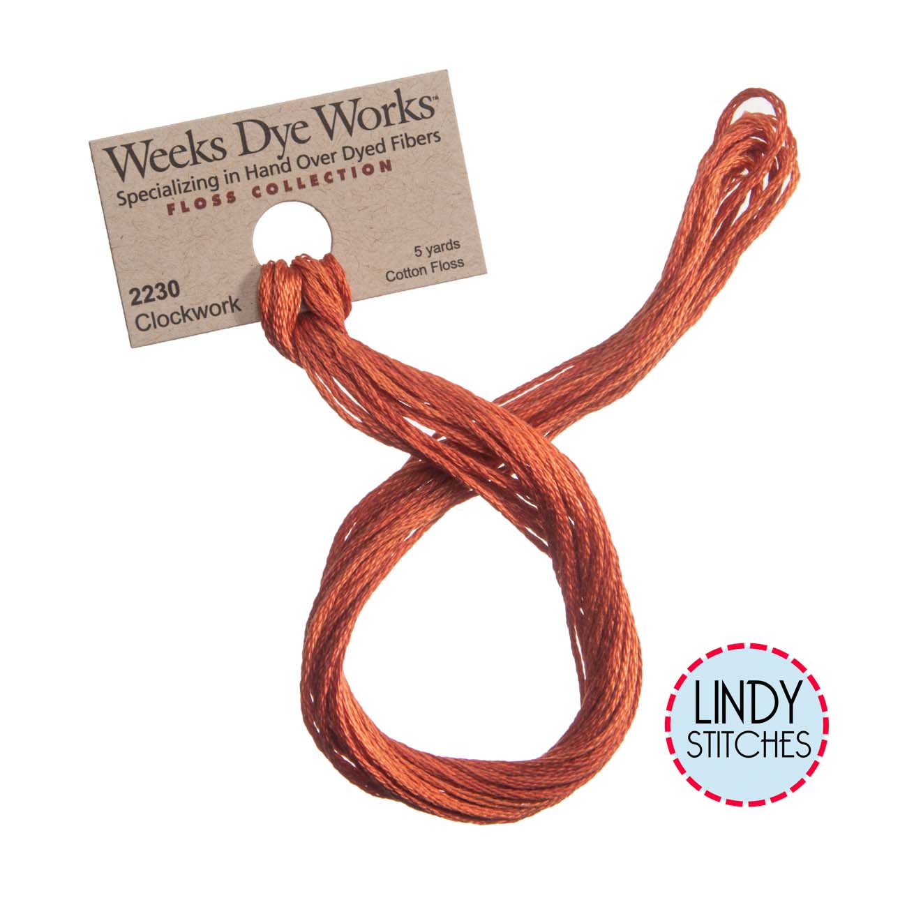 Clockwork Weeks Dye Works Floss Hand Dyed Cotton Skein 2230