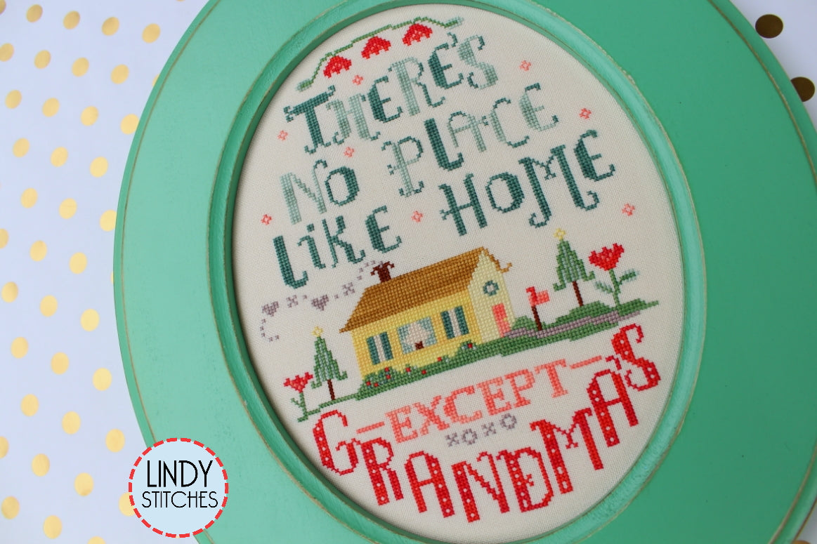 Except Grandma's Cross Stitch Pattern by Lindy Stitches with Custom Charting Page PDF Download