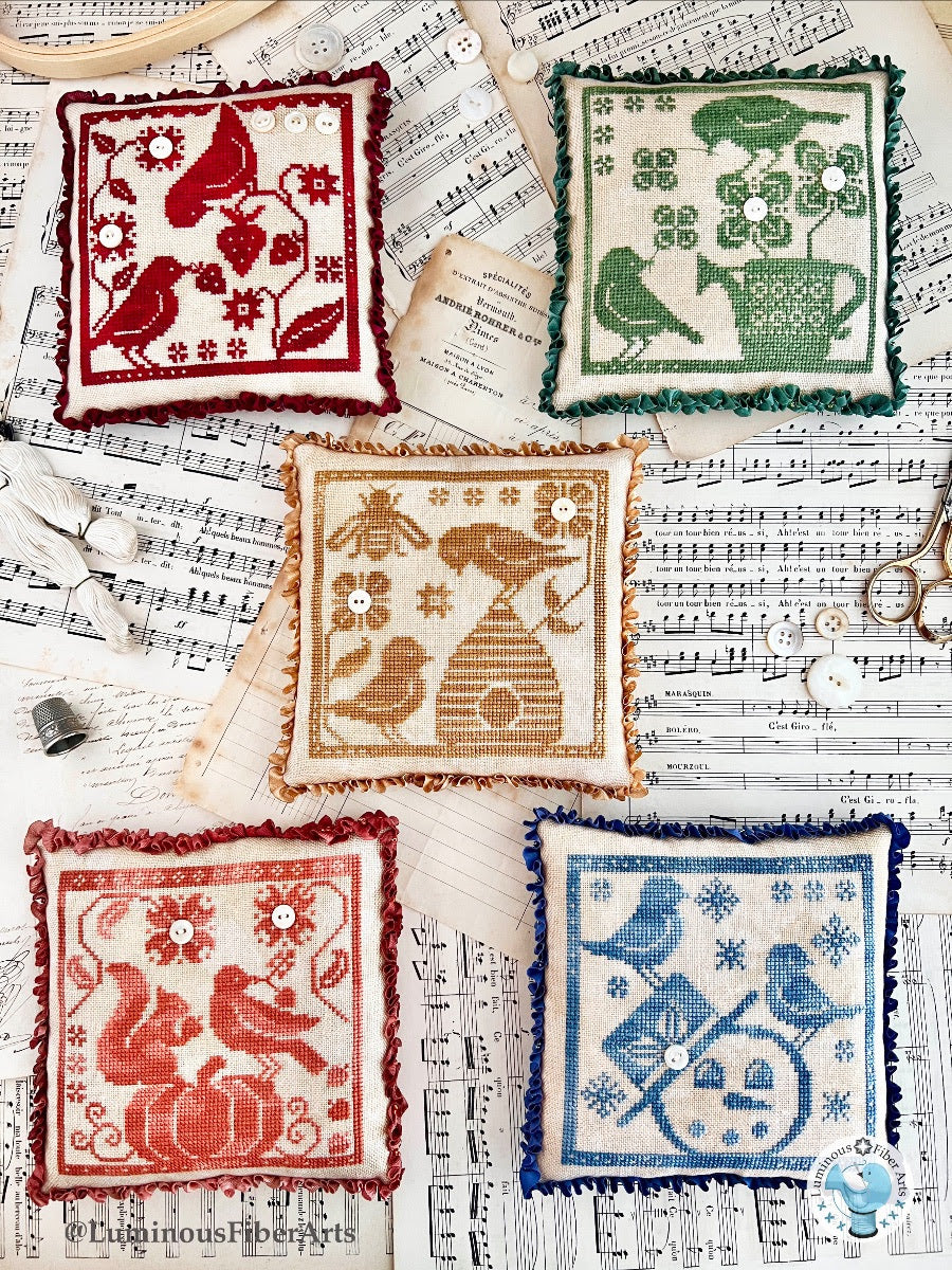 Gathering Stitches Cross Stitch Pattern Luminous Fiber Arts PHYSICAL copy