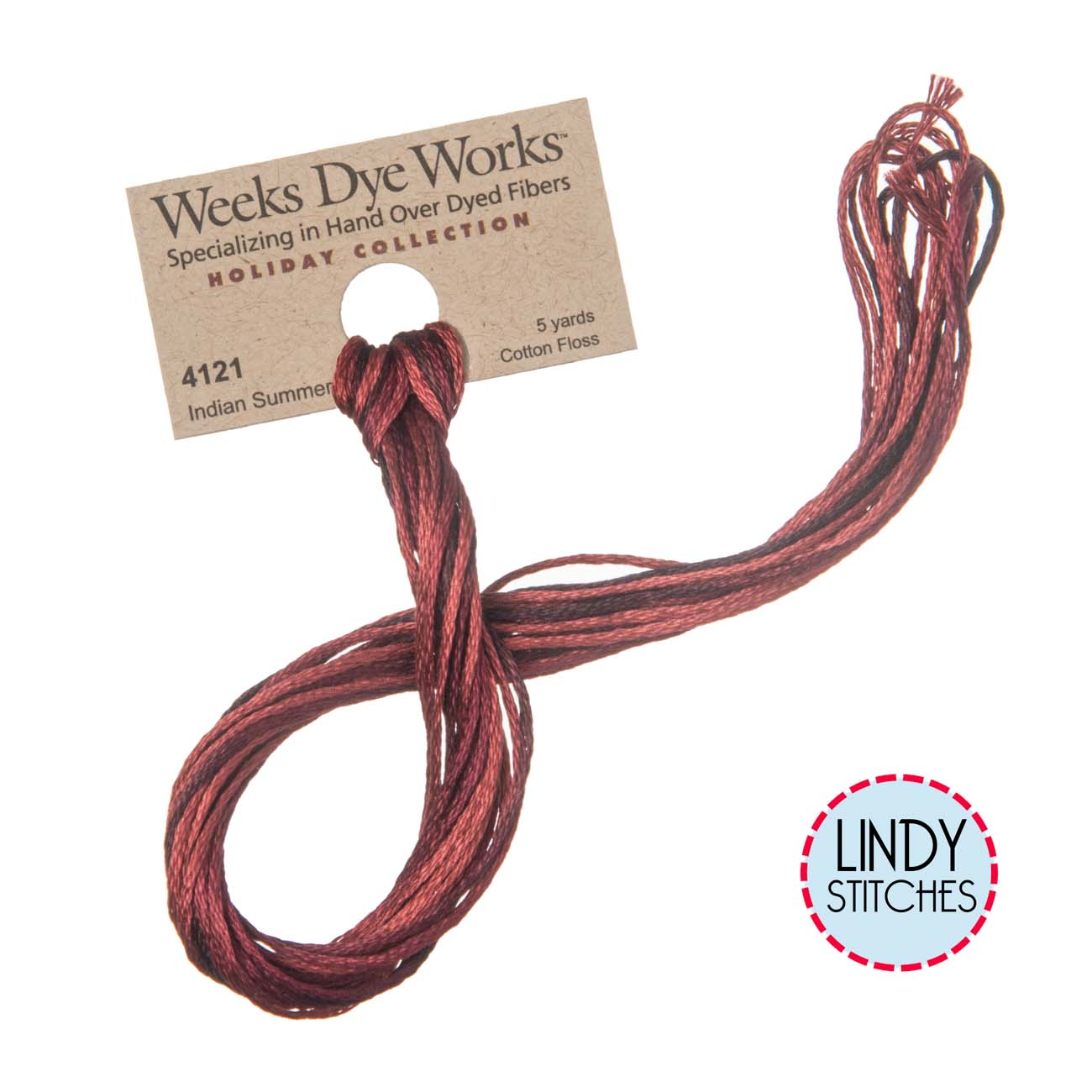 Indian Summer Weeks Dye Works Floss Hand Dyed Cotton Skein 4121