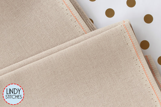 28 count Light Taupe Lugana by Zweigart Evenweave Cross Stitch Fabric
