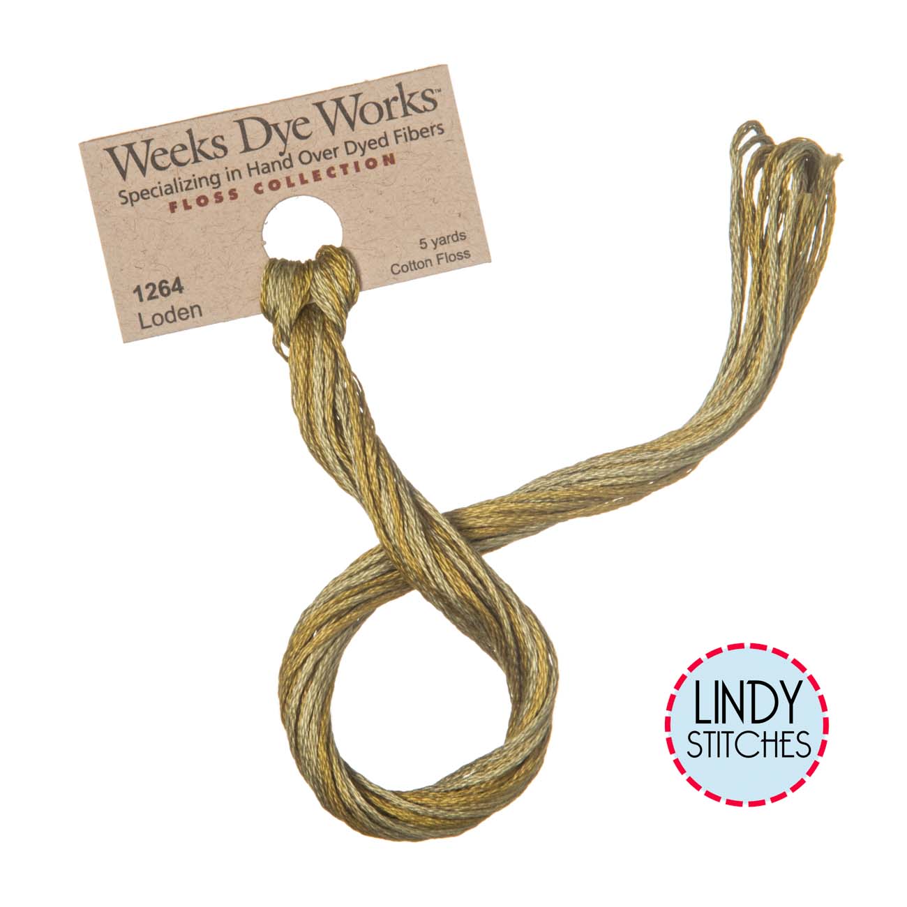 Loden Weeks Dye Works Floss Hand Dyed Cotton Skein 1264