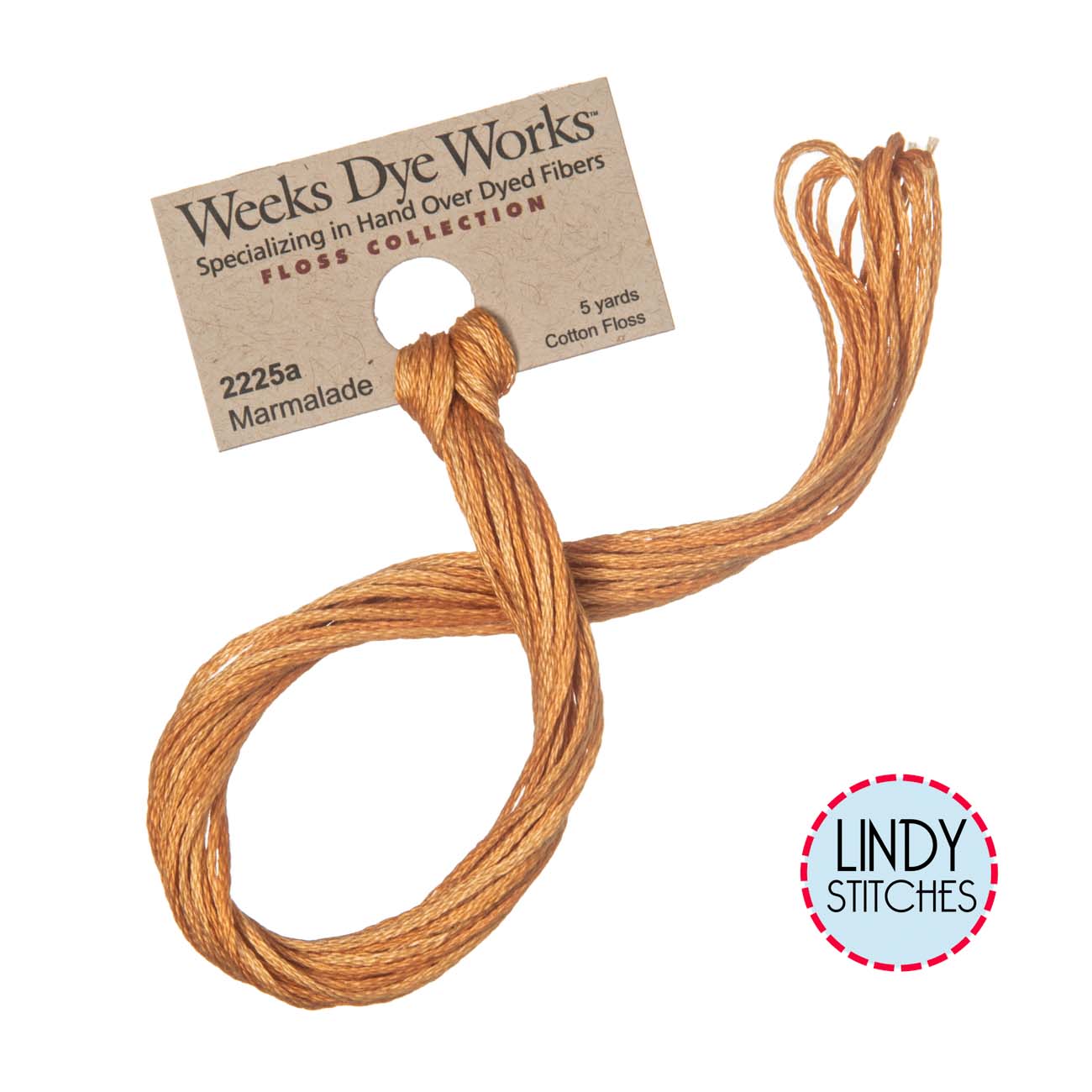 Marmalade Weeks Dye Works Floss Hand Dyed Cotton Skein 2225a