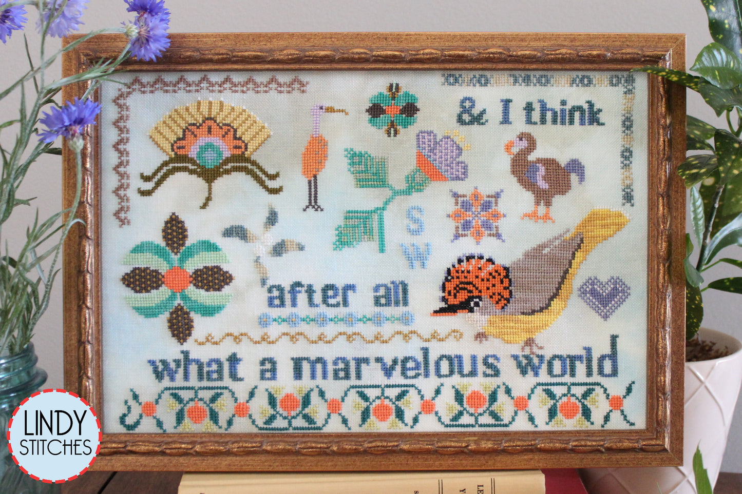 Marvelous World Cross Stitch Pattern by Lindy Stitches