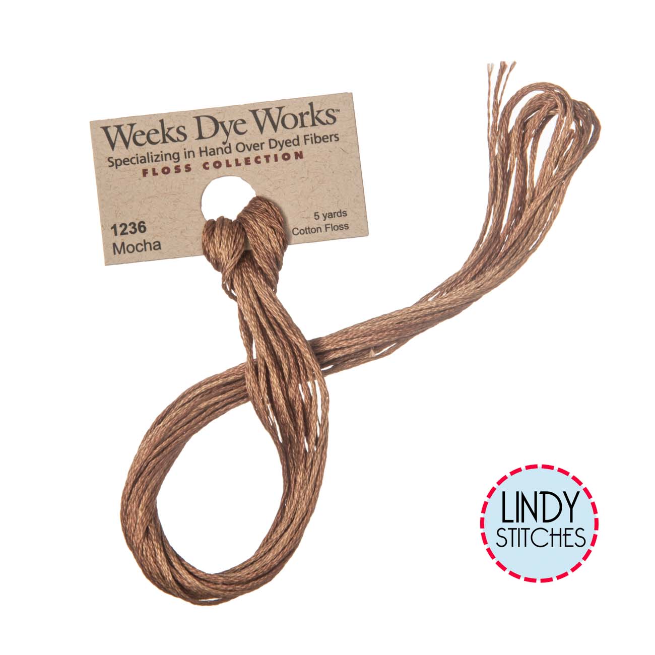 Mocha Weeks Dye Works Floss Hand Dyed Cotton Skein 1236