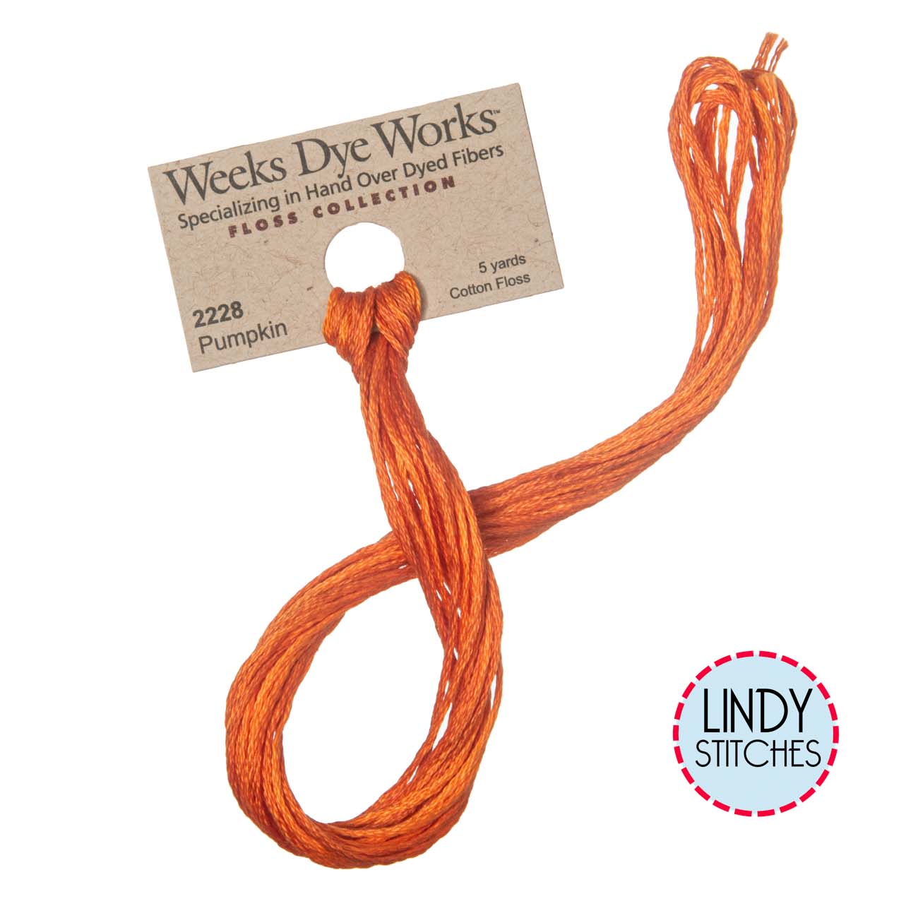 Pumpkin Weeks Dye Works Floss Hand Dyed Cotton Skein 2228