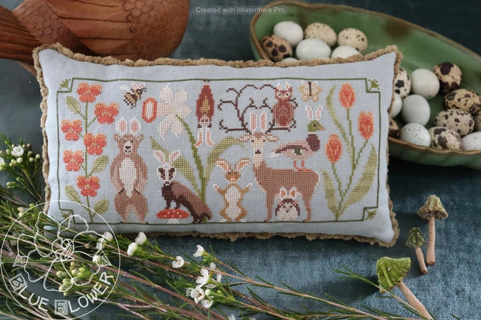 SALE Rabbit Parade by The Blue Flower Cross Stitch Pattern Physical Copy