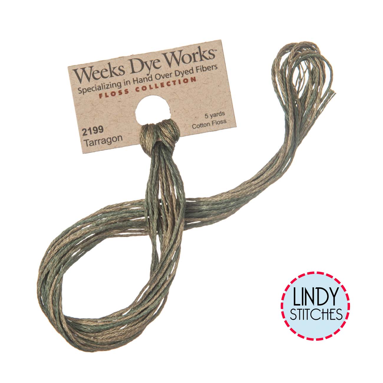 Tarragon Weeks Dye Works Floss Hand Dyed Cotton Skein 2199