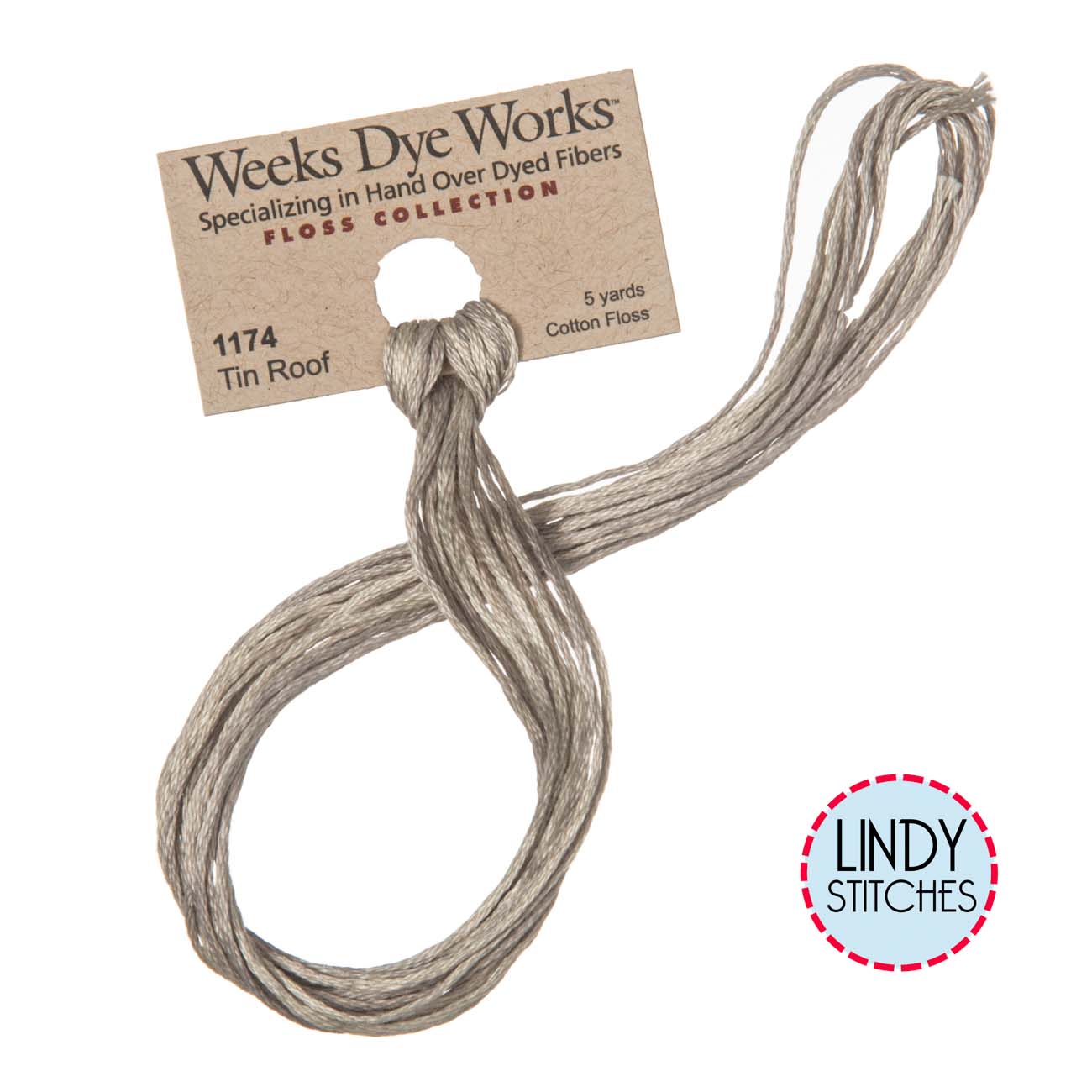 Tin Roof Weeks Dye Works Floss Hand Dyed Cotton Skein 1174