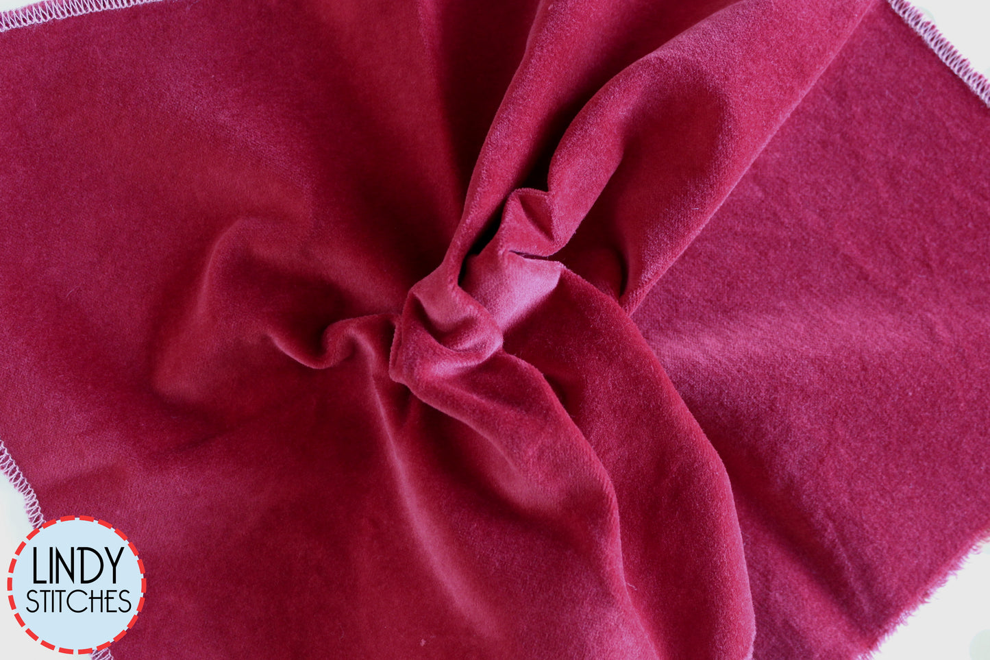 Chili Hand Dyed 100% Cotton Velveteen by Lady Dot Creates