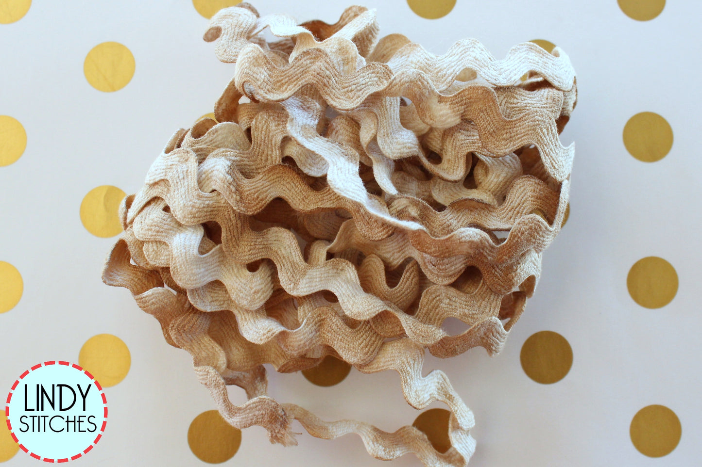 Vintage Rick Rack Trim by Lady Dot Creates Hand Dyed 3 Yards