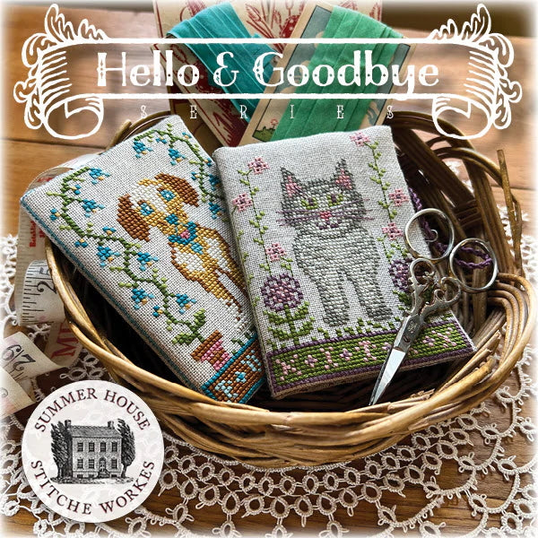 Lady Kathryn Kitty Cross Stitch Pattern Hello & Goodbye Series by Summer House Stitche Workes