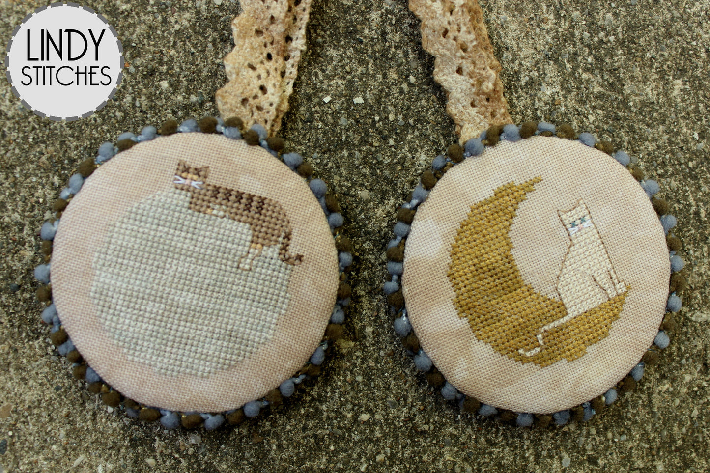 Bear Mini Pom Pom Trim by Lady Dot Creates Hand Dyed 2 Yards