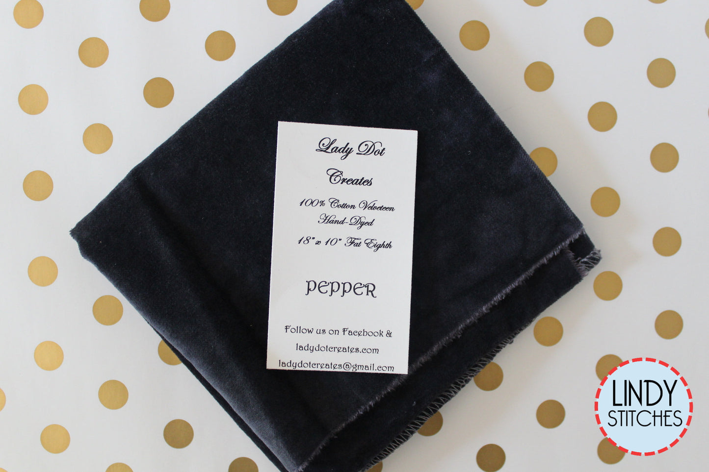 Pepper Hand Dyed 100% Cotton Velveteen by Lady Dot Creates