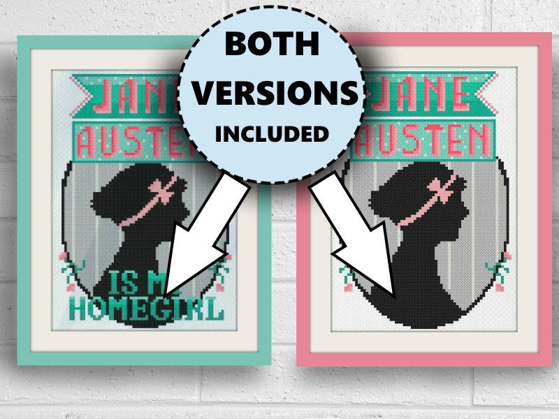 PDF Jane Austen is my Homegirl Cross Stitch Pattern by Lindy Stitches