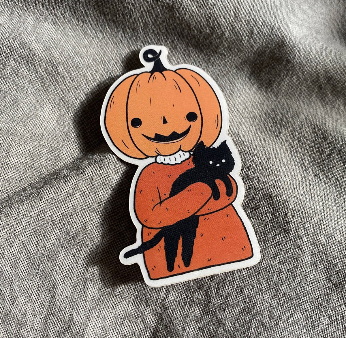 Pumpkin Friend Clear Waterproof Sticker