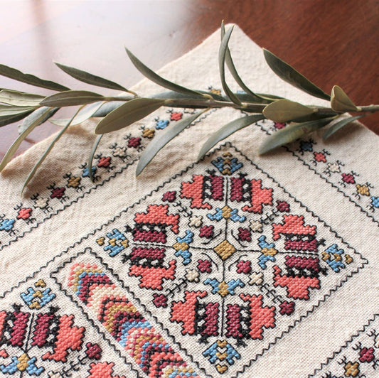 Cross Stitch Kit - Despina's Anemone Avlea Folk Embroidery