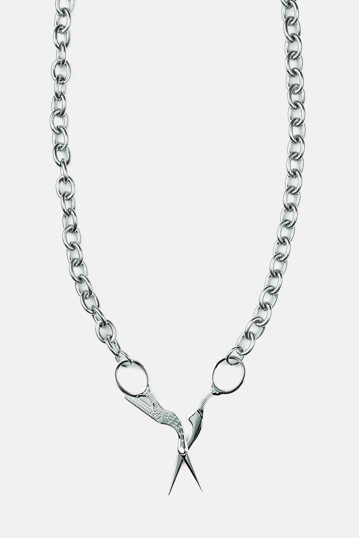 Stork Embroidery Scissor Necklace
