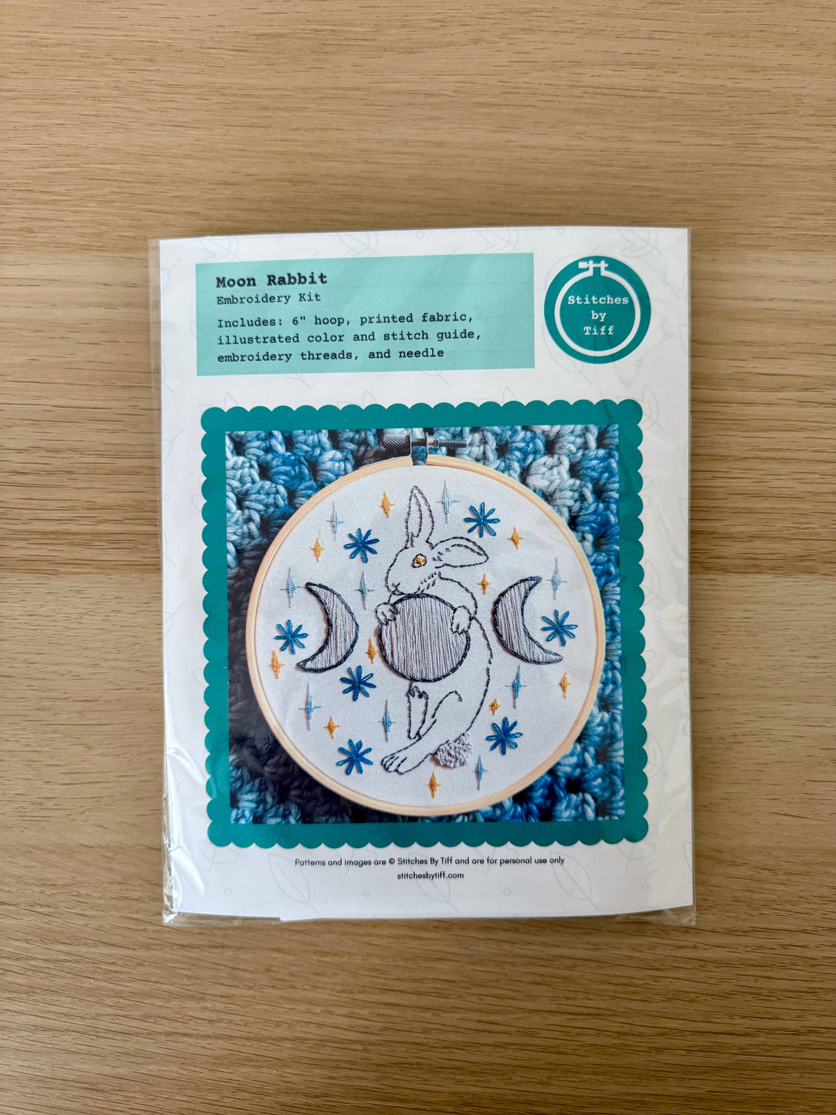SALE Moon Rabbit DIY Embroidery Kit