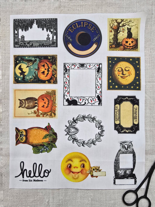 HARVEST MOON Set of 12 Finishing Patches by Hello from Liz Mathews