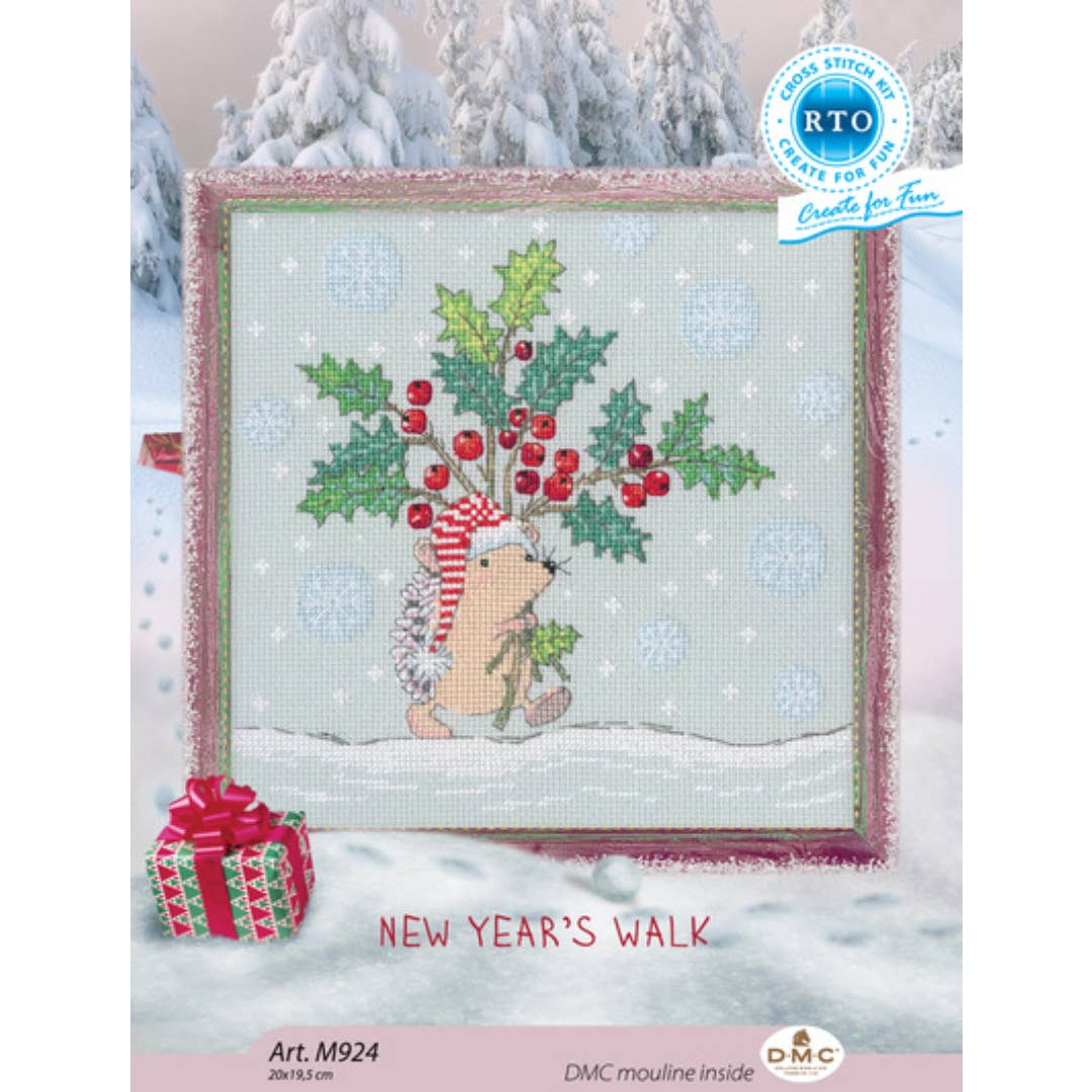 New Year's Walk  Cross Stitch Kit RTO Counted M924