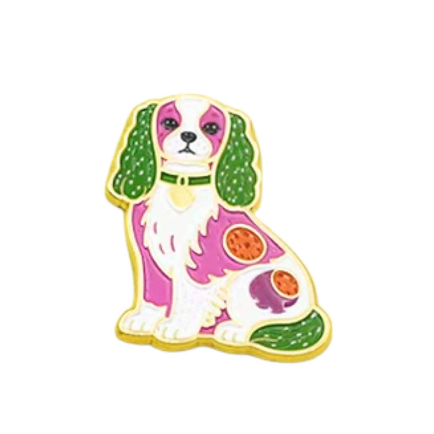 Spaniel Pink Needle Minder for Cross Stitch