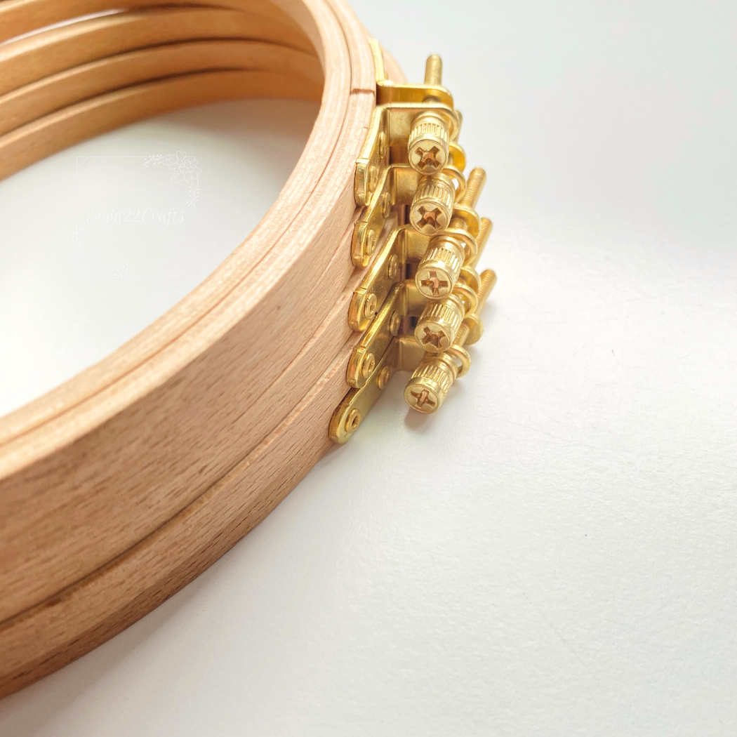 Oval Beechwood Embroidery Hoops for Needlework