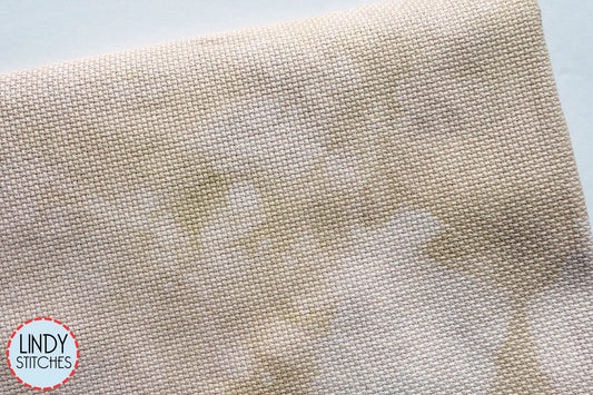 14 count Cappuccino Aida Fiber on a Whim Hand Dyed Cross Stitch Fabric