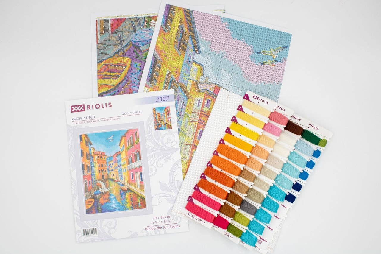 WHERE THE SEA BEGINS Cross Stitch Kit by RIOLIS 2327 Venice